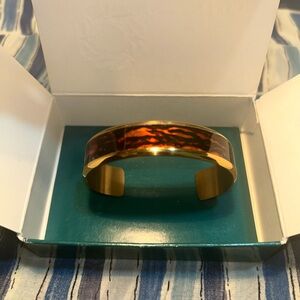 Sergio Lub Tortoise Shell Design Brass Magnetic Bracelet